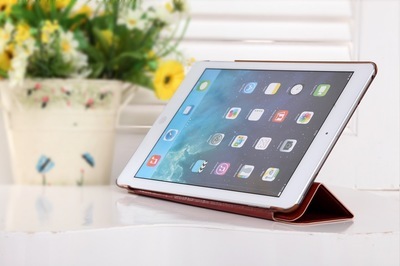 工廠直銷 IPAD AIR三折超薄瘋馬紋保護套，數碼保護新選擇